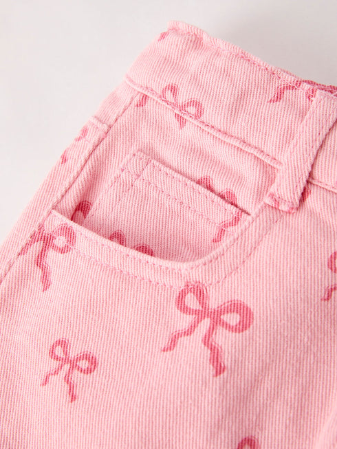 girls-set-letter-t-shirt-pink-bow-printed-denim-skirt Rylee-Faith-Designs-Sophia's Style-3